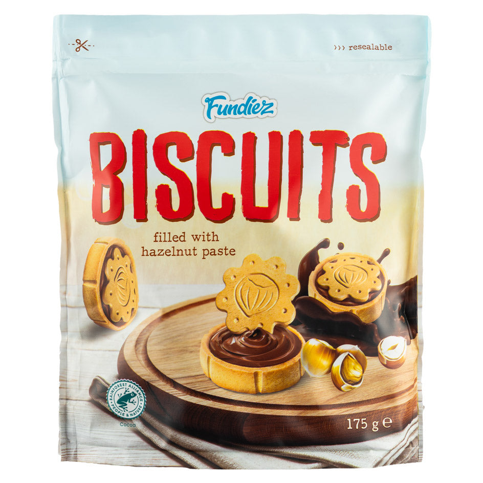 Fundiez Hazelnut Filled Biscuits 175g