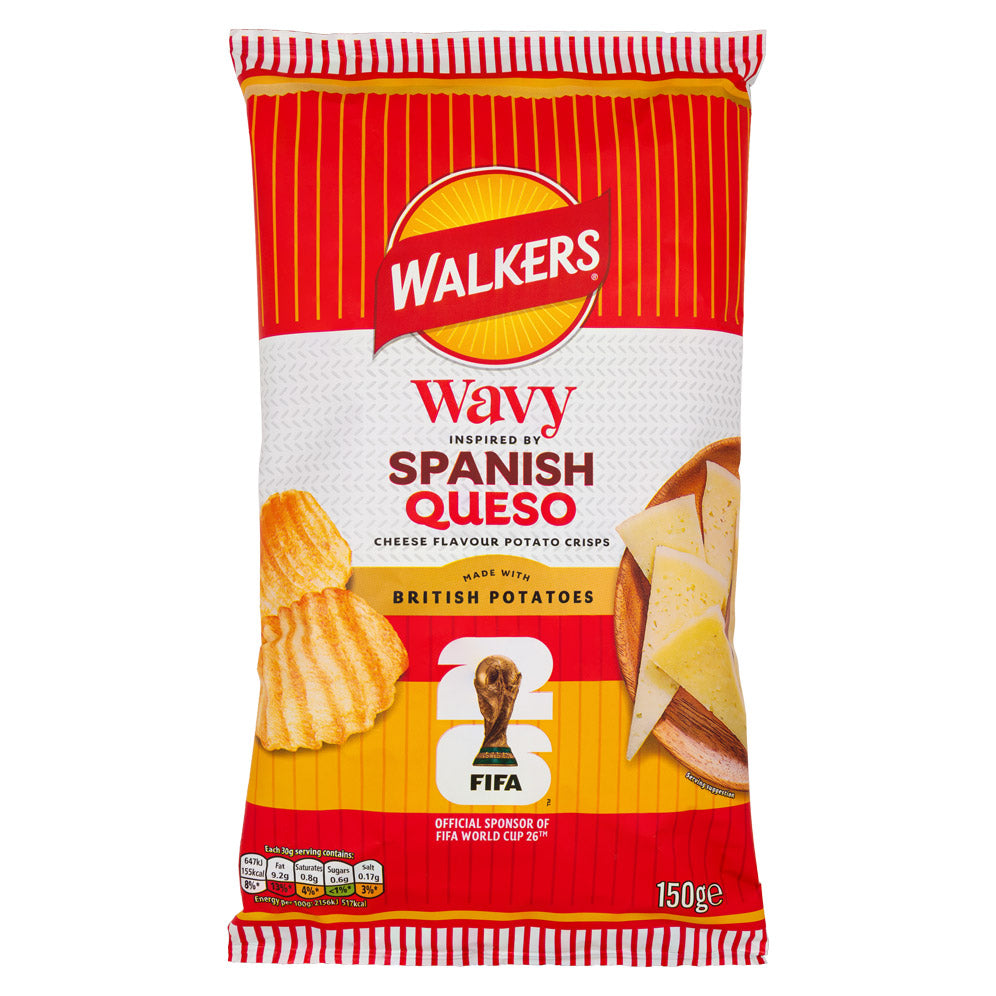 Walkers Wavy Spanish Queso 150g