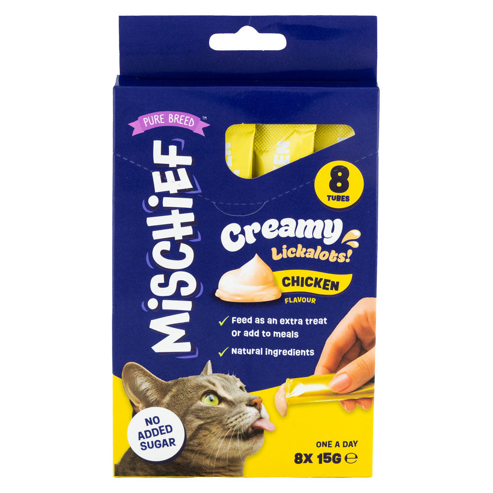 Mischief Cat Lickalots Chicken Cat Treats 8 Pack