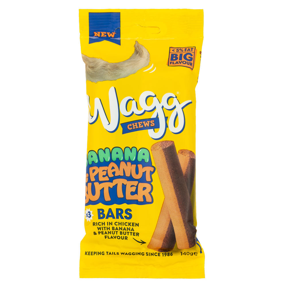 Wagg Chews Banana & Peanut Butter Bars 140g