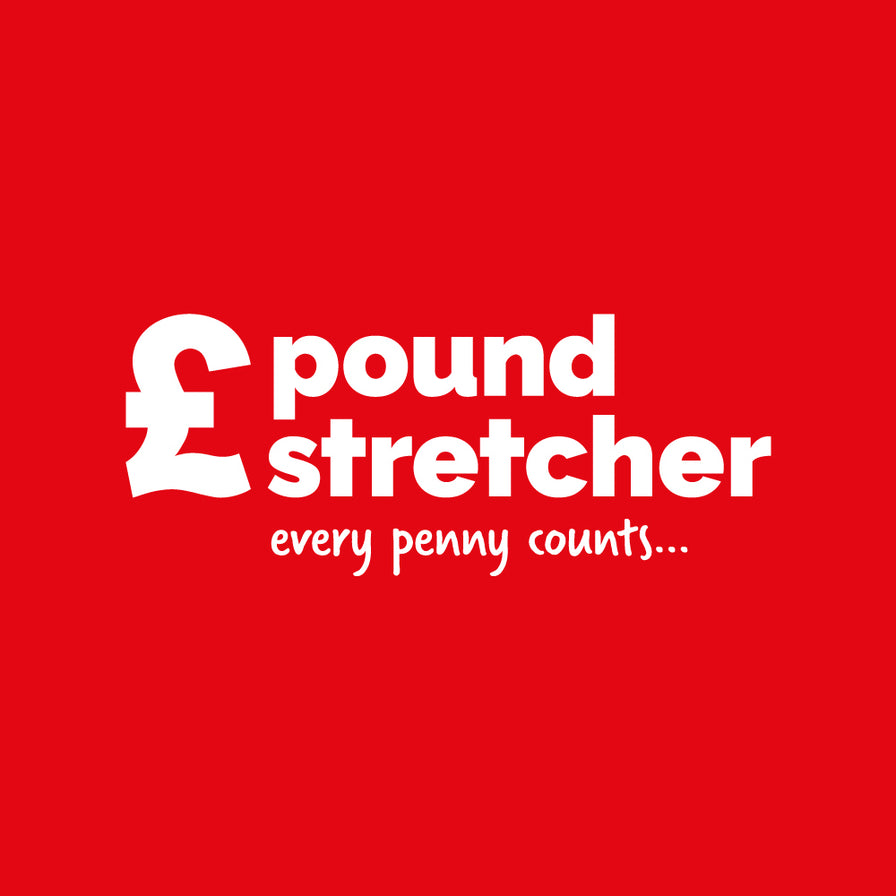 The Poundstretcher logo on a red background