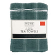 4 Pack Green Luxury Tea Towels 324889-GREEN