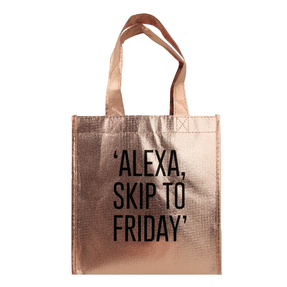 Rose Gold Tote Bag 'Skip To Friday' 314830-FRIDAY