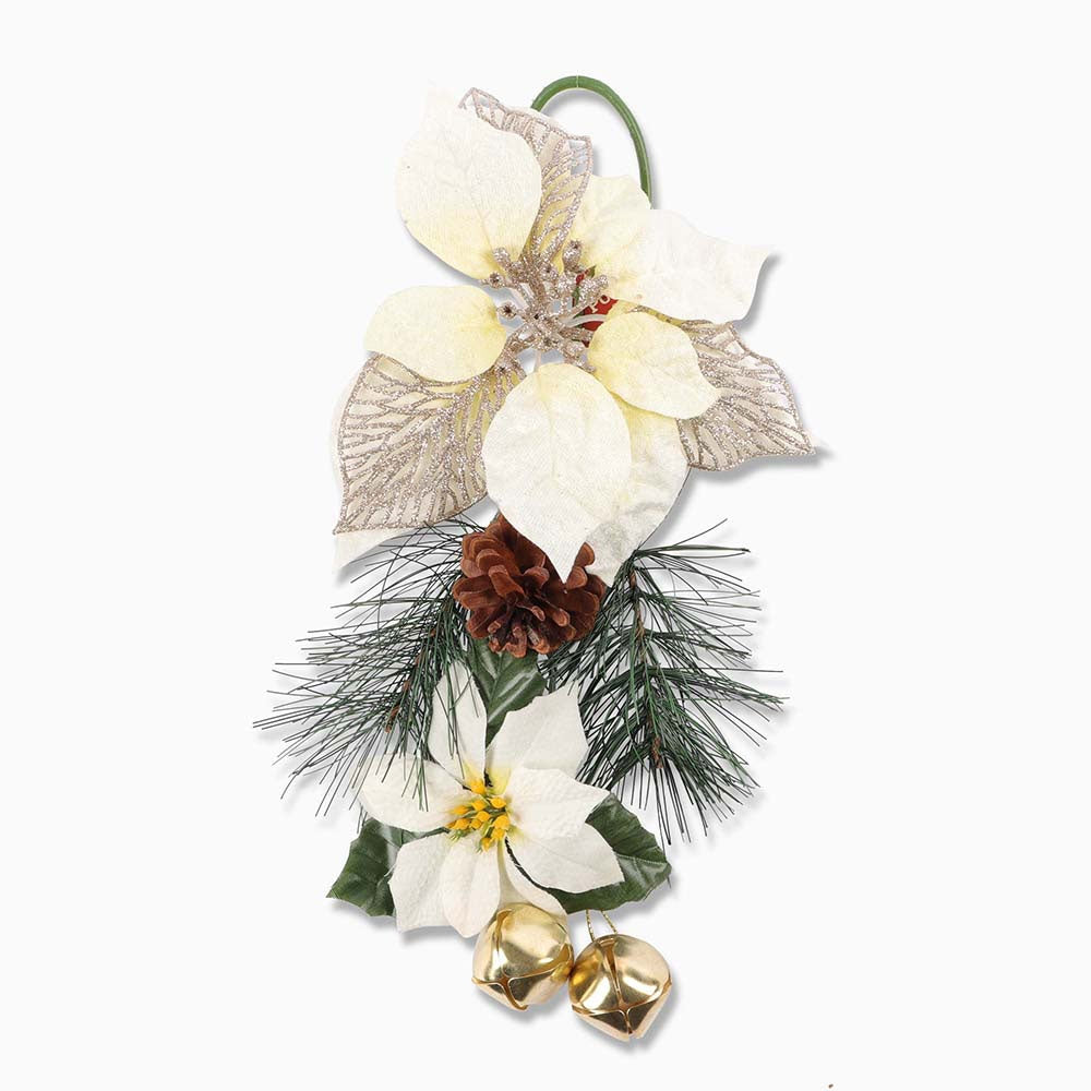 Cream Poinsettia Decoration  332271-CREAM
