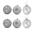 Silver Baubles 6 Pack | Poundstretcher 331167