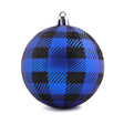 Blue Checked Baubles Set 4 Pack  331168