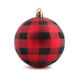 Red Checked Baubles 4 Pack | Poundstretcher  331169-RED 