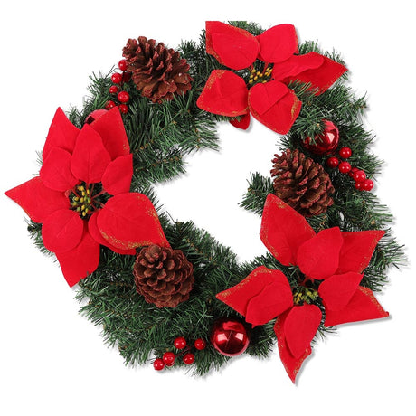 Red Christmas Wreath 339916-RED