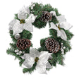 Silver Christmas Wreath 339916-SILVER 