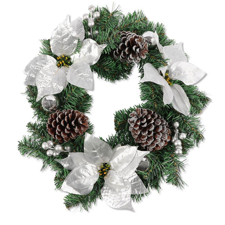 Silver Christmas Wreath 339916-SILVER 