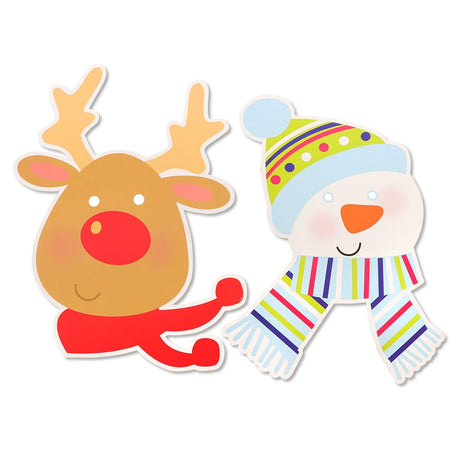 Reindeer And Snowman Christmas Masks 333101-REINDEER/SNOWMAN