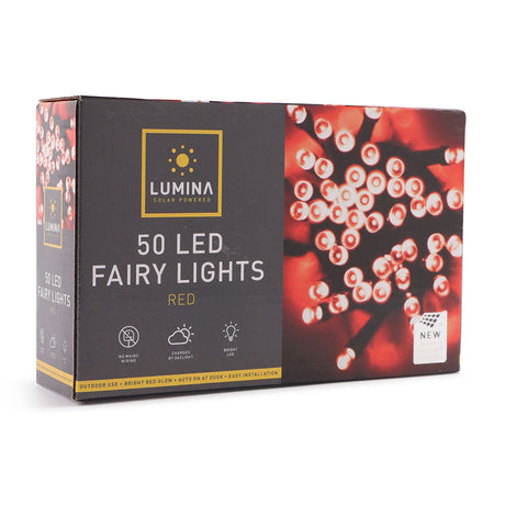 50 Red Led Fairy Lights 332810-red