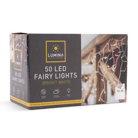 50 Bright White Led Winter Fairy Lights 332813 -white 