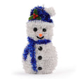 Mini Tinsel Snowman Decoration Blue 332284-BLUE