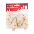 Neutral Hanging Christmas Trees 4 Pack | Poundstretcher  331884
