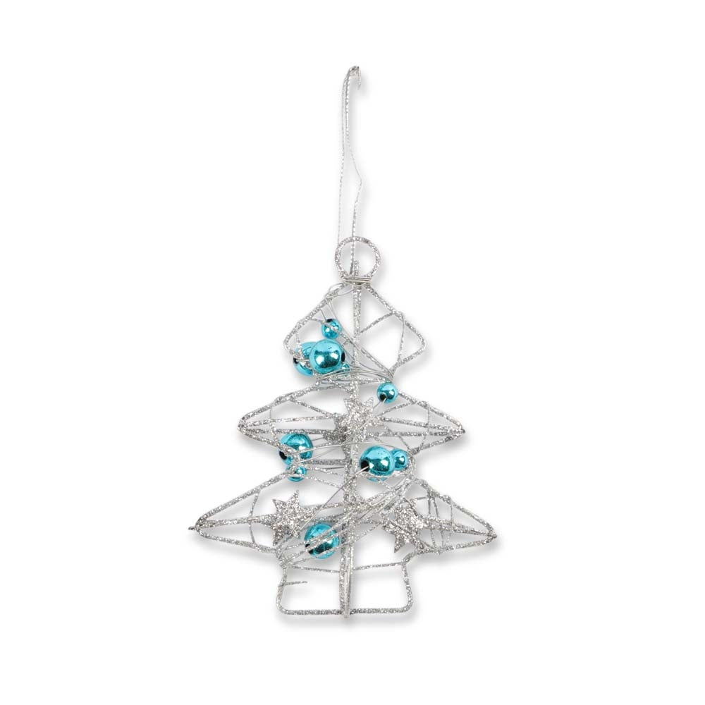 Silver Wire Beaded Tree 332093 -SILVER TREE