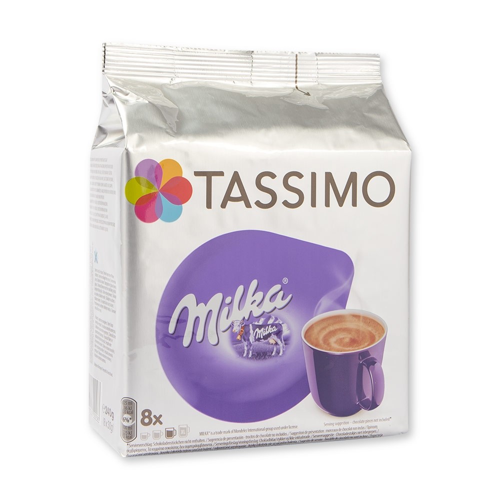 TASSIMO Milka Hot Chocolate pods, Hot Choc for 8 cups
