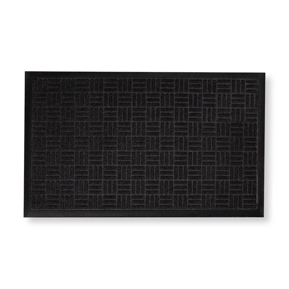 BLACK CLASSIC DOOR MAT 45 X 75.5CM | Poundstretcher