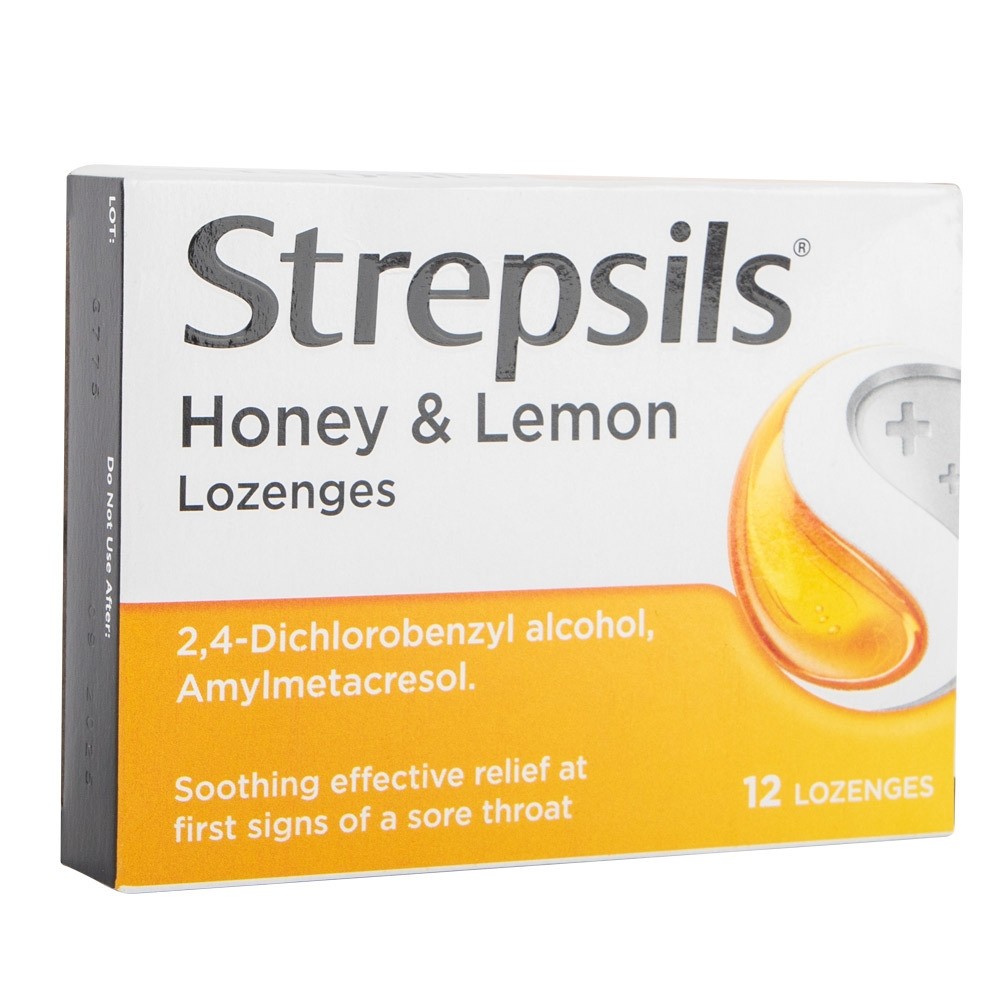 Strepsils Honey And Lemon Sore Throat Relief 12 Lozenges Poundstretcher 