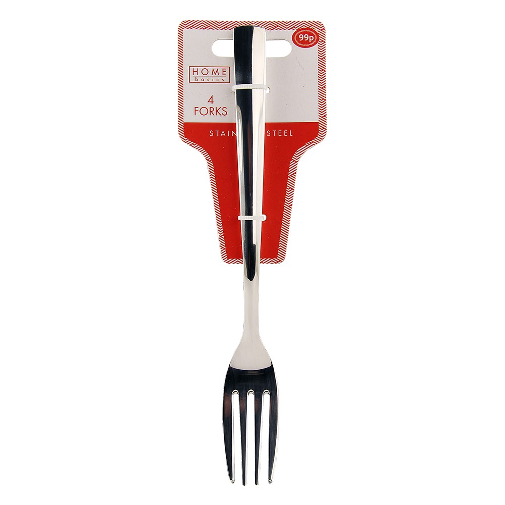 4 PACK STAINLESS STEEL FORKS 