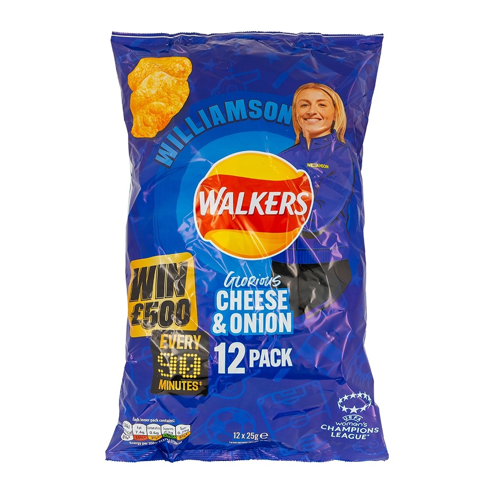 WALKERS CHEESE AND ONION 12 PACK