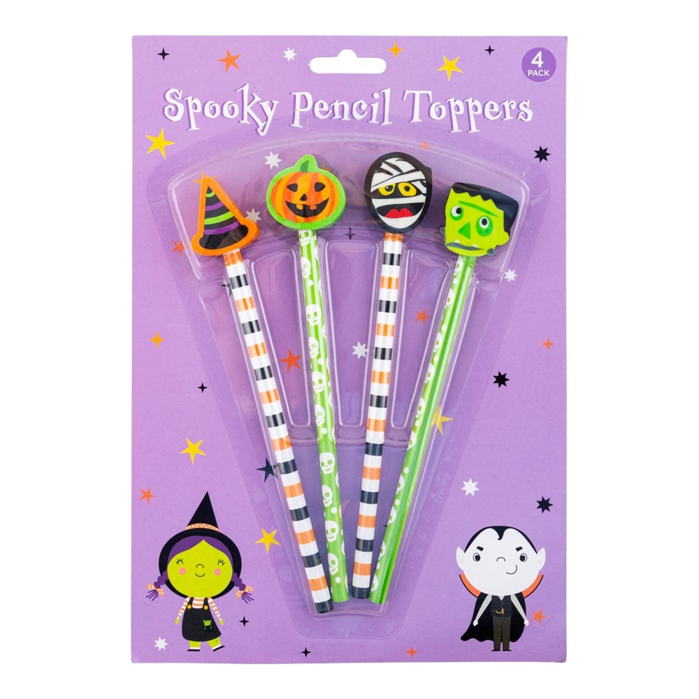 XMAS PENCILS WITH ERASER TOPPER | Poundstretcher