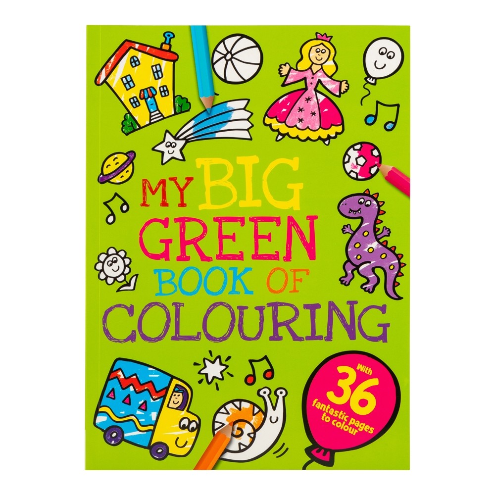 MY BIG GREEN BOOK OF COLOURING - 36 PAGES