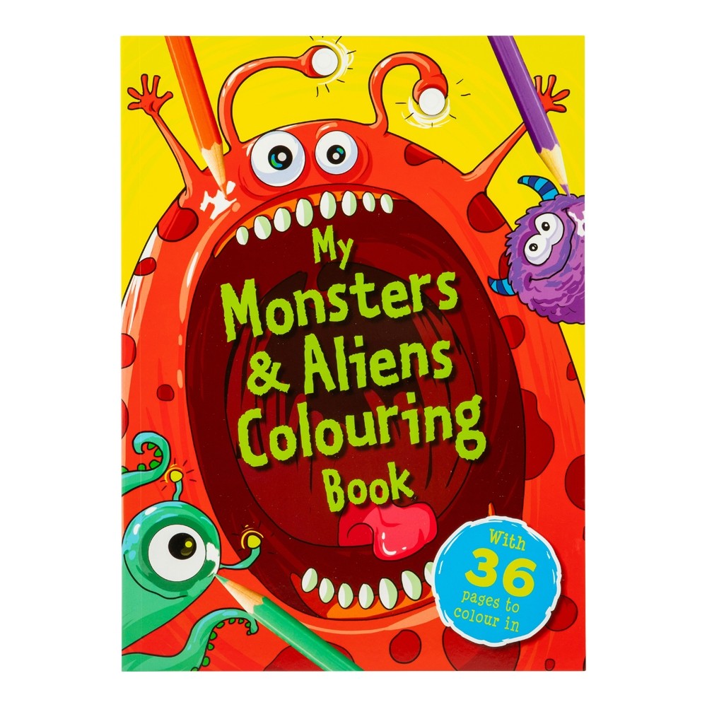 MY MONSTER & ALIENS COLOURING BOOK - 36 PAGES