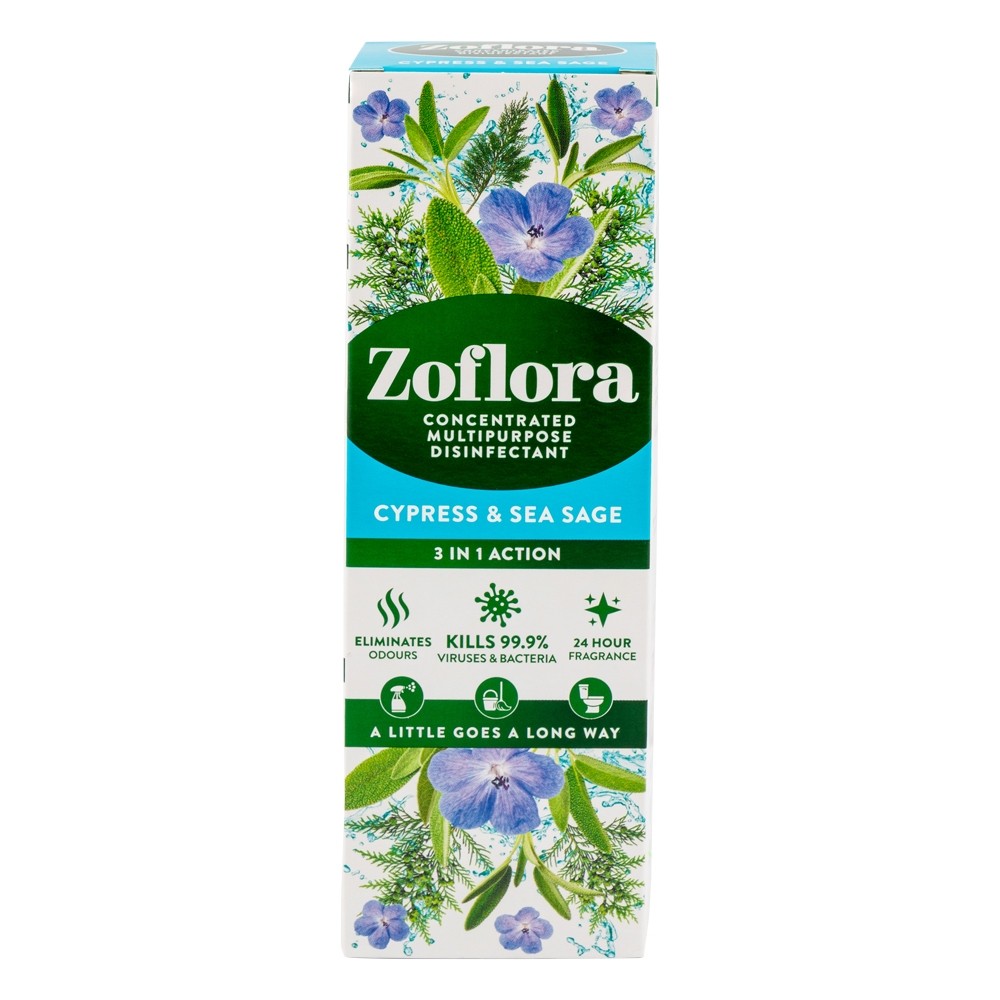 ZOFLORA CONCENTRATED MULTIPURPOSE DISINFECTANT 250ML - CYPRESS & SEA SAGE