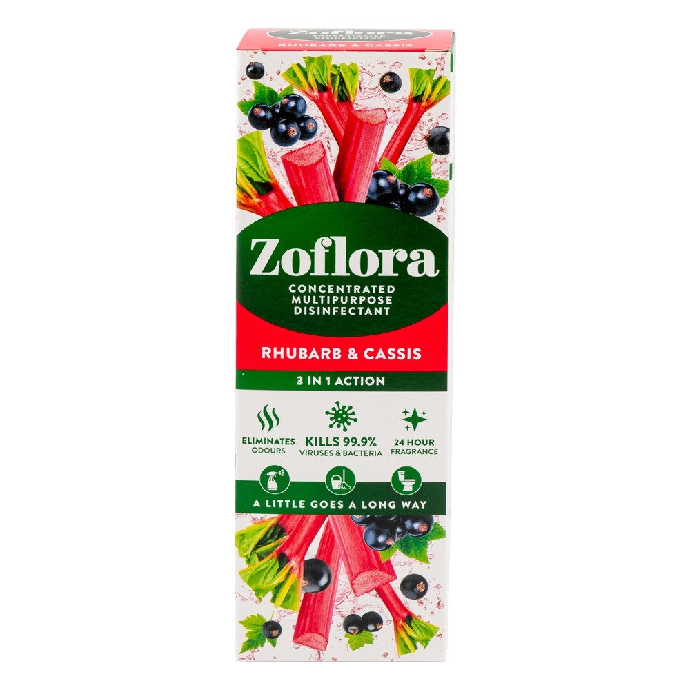 ZOFLORA CONCENTRATED MULTIPURPOSE DISINFECTANT 250ML - RHUBARB AND CASSIS
