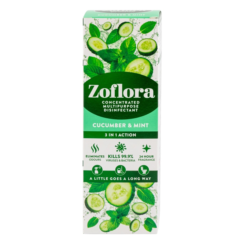 ZOFLORA CONCENTRATED MULTIPURPOSE DISINFECTANT 250ML - CUCUMBER AND MINT
