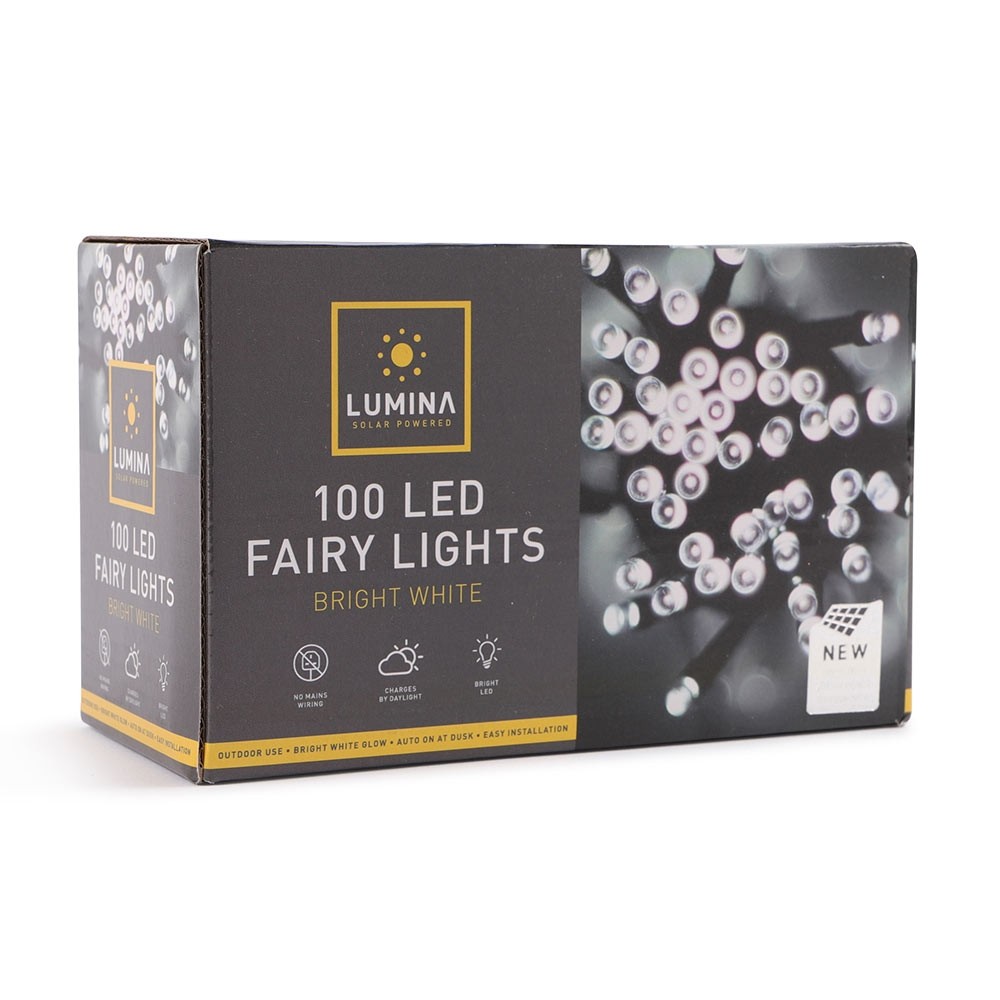 100 BRIGHT WHITE LED FAIRY LIGHTS