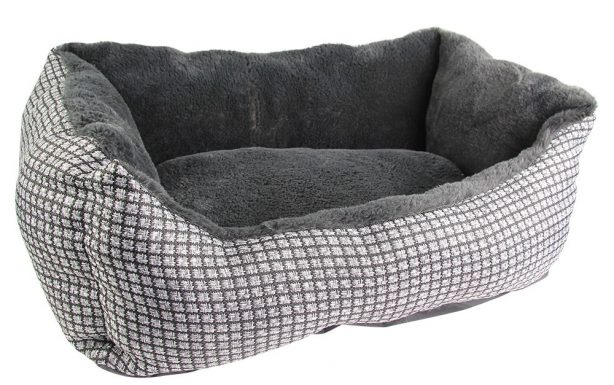 Grey Luxury Square Pet Bed