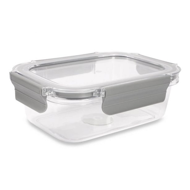 Plastic container with clip lid